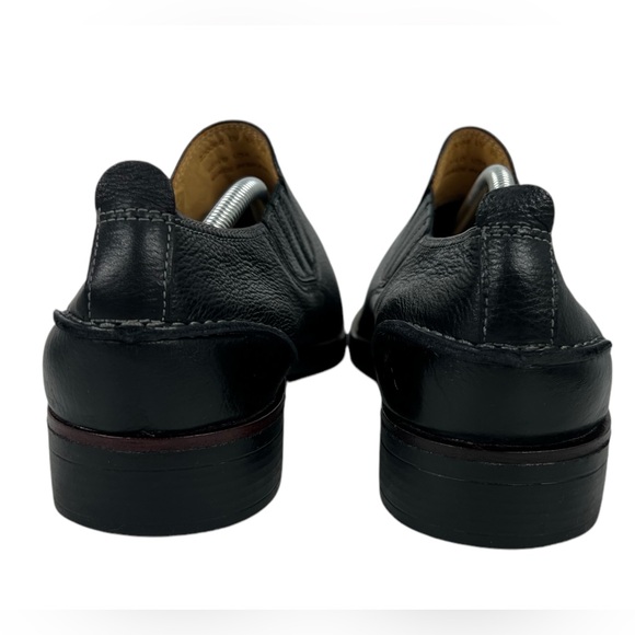Sandro Moscoloni Leather Slip On Dress Shoe Mens 10.5 D Black Made In Brazil EUC - Picture 6 of 11